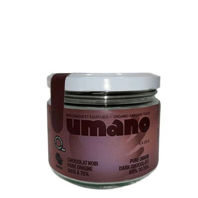 Chocolat noir - Pure Origine 65 % à 75 %  pot 125g - biologique / équitable