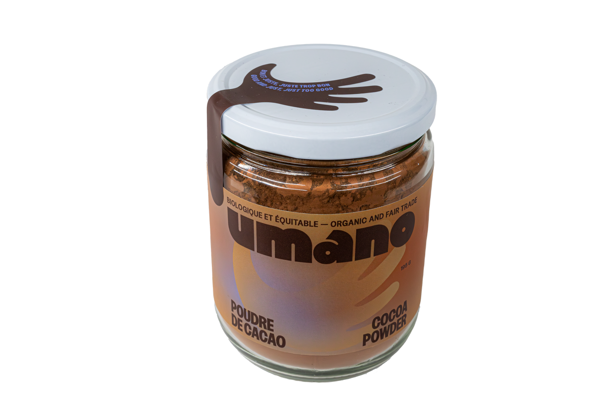 Cocoa powder in a jar