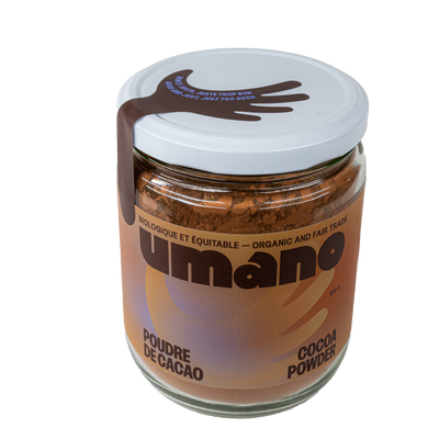Cocoa powder in a jar