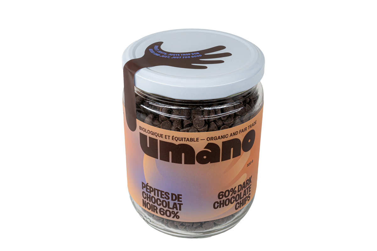 Pépites de chocolat noir en pot