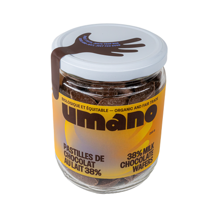 Pastilles de chocolat au lait en pot